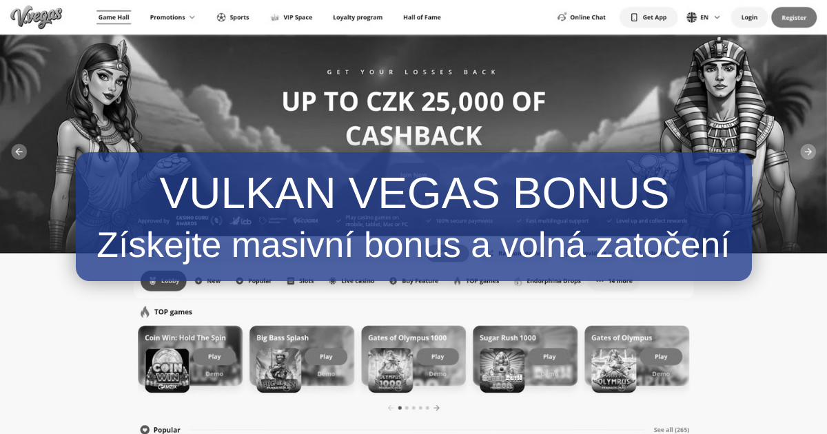 Vulkan Vegas Bonus 2026 - Nejlepší Kasino Bonus v ČR